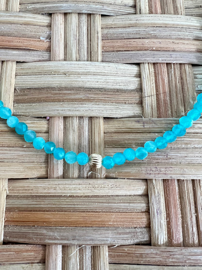 Blue Teal & Gold Layering Necklace