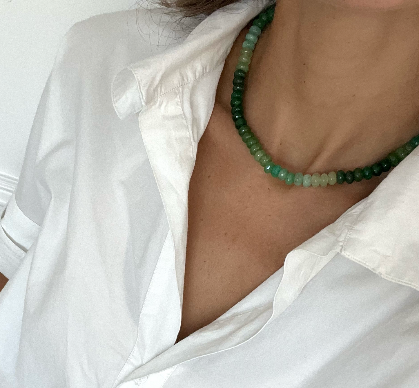 Mixed Green Layering Necklace