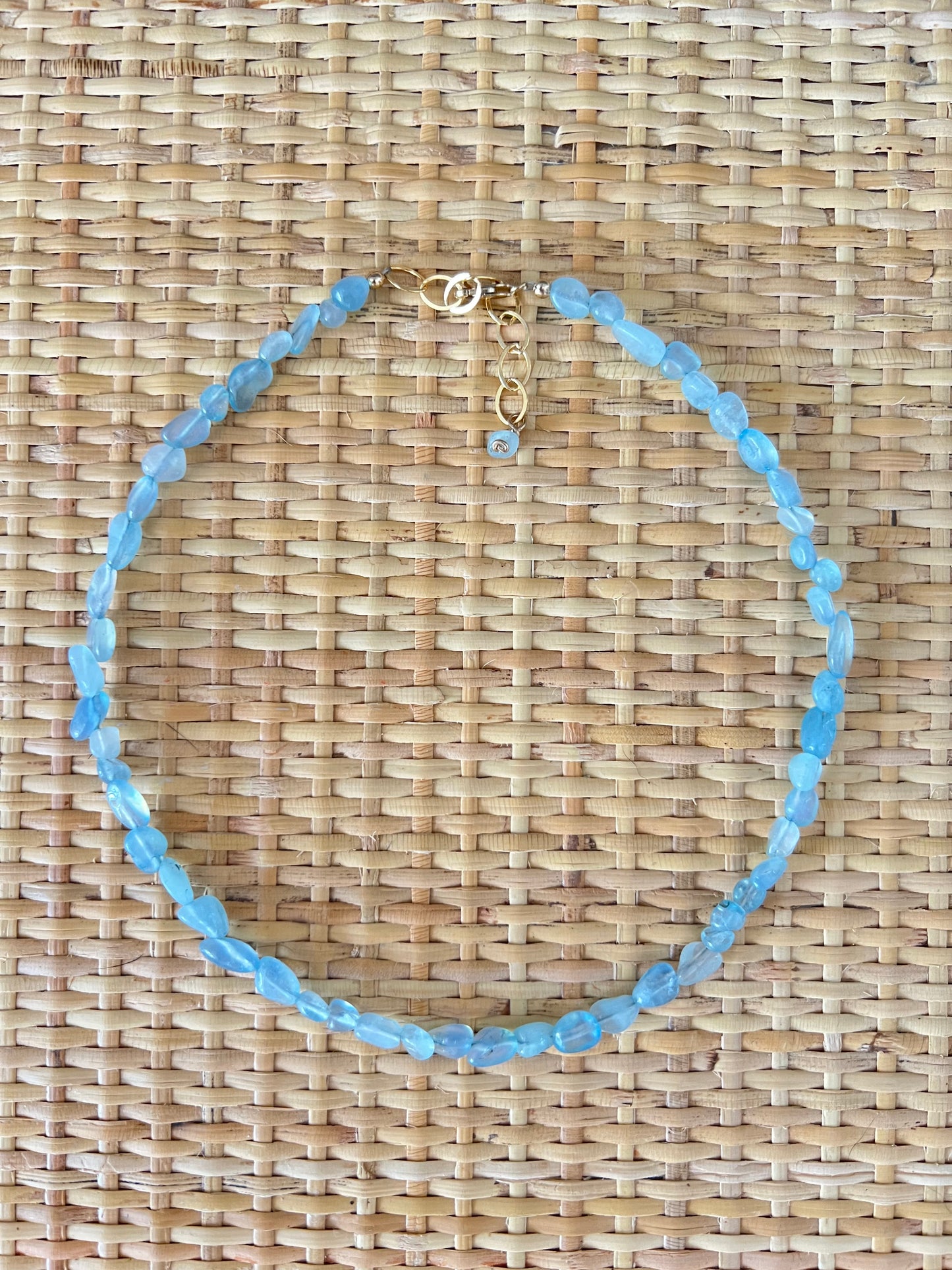 Light Blue Pebbles Necklace