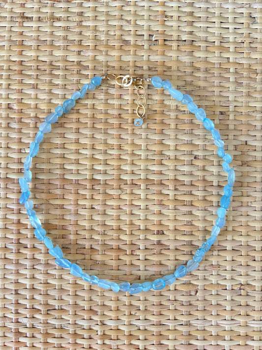 Light Blue Pebbles Necklace