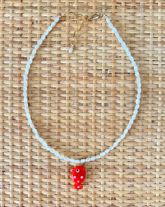 Orange Fish Necklace