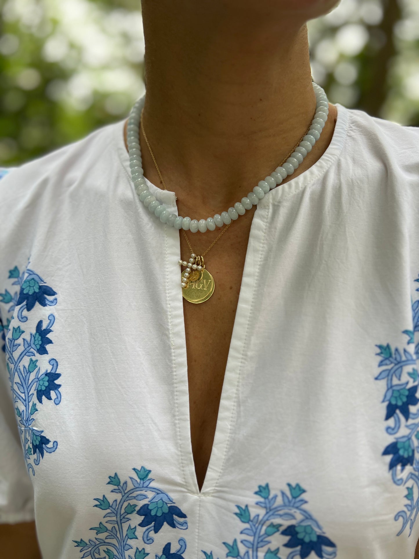 Light Blue Layering Necklace