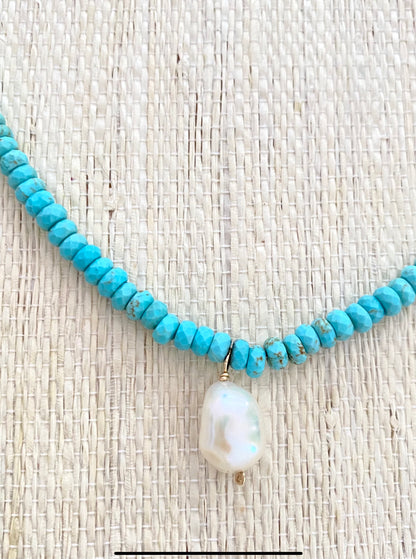 Turquoise Pearl Necklace