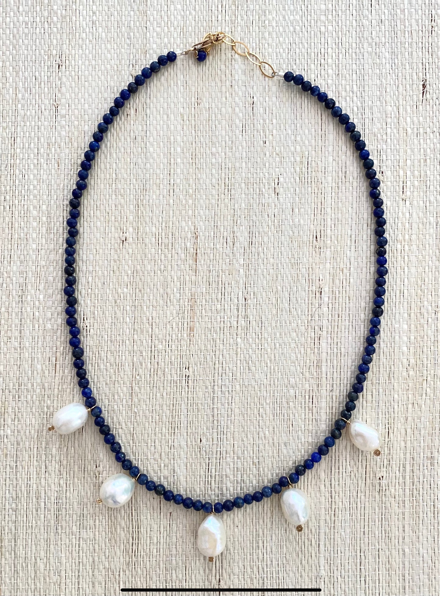 Lapis & Pearls Necklace