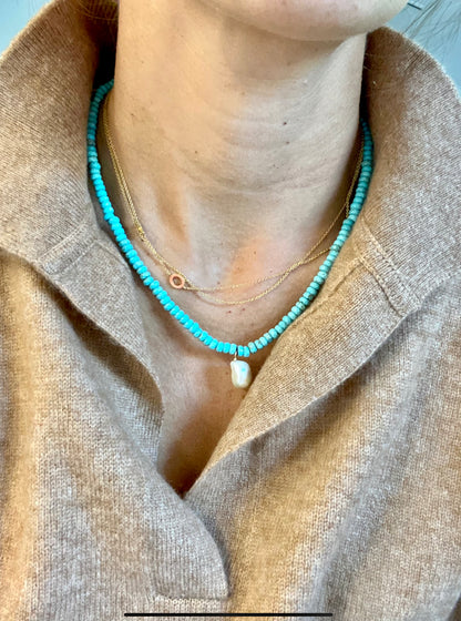 Turquoise Pearl Necklace