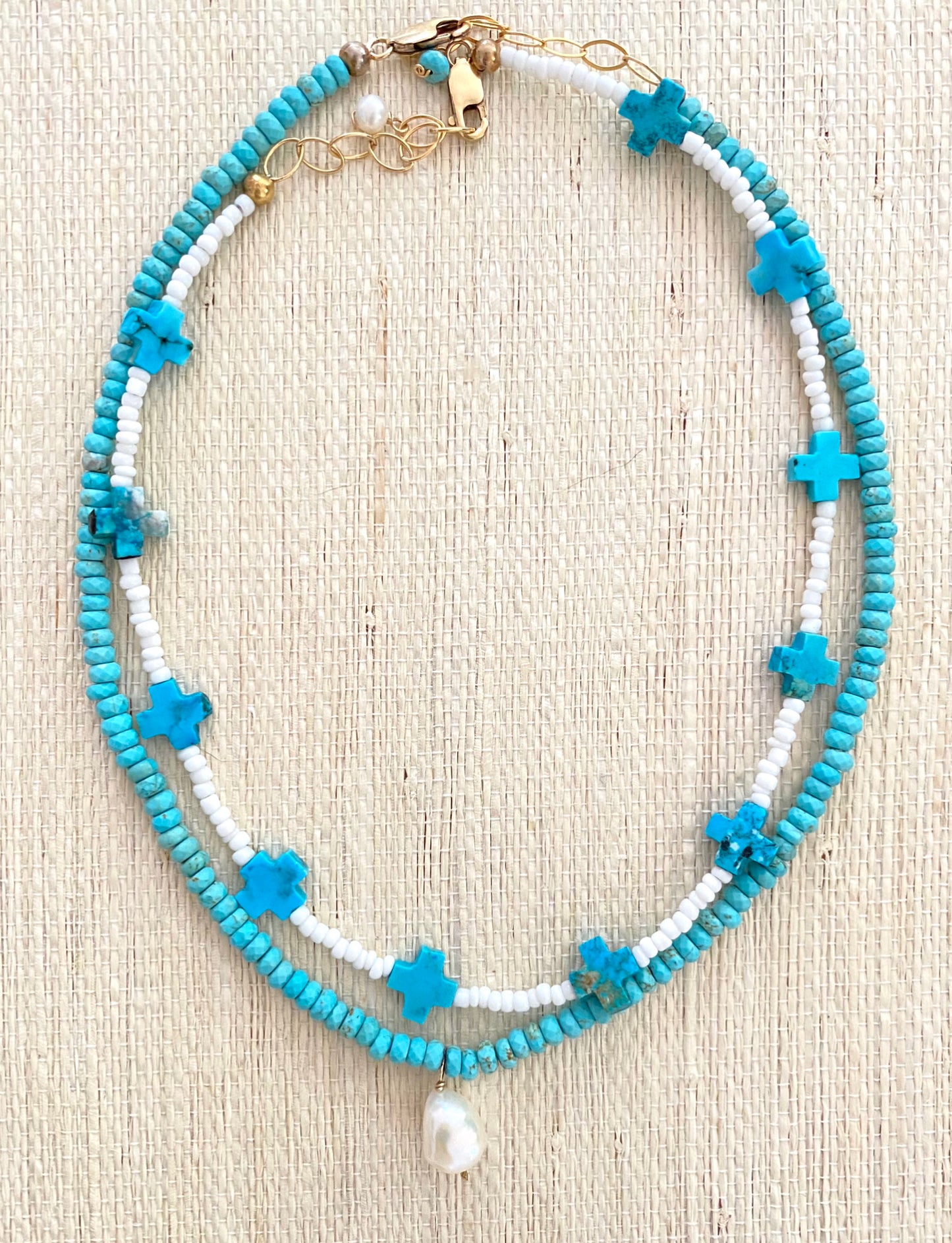 Turquoise Pearl Necklace