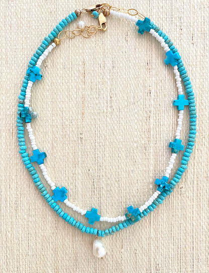 Turquoise Pearl Necklace