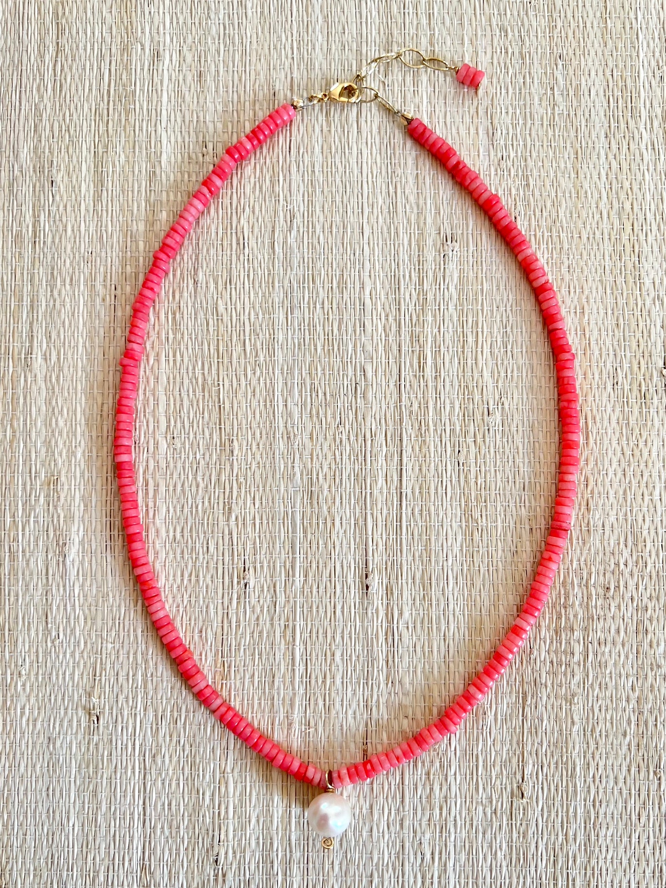 Coral Pearl Necklace