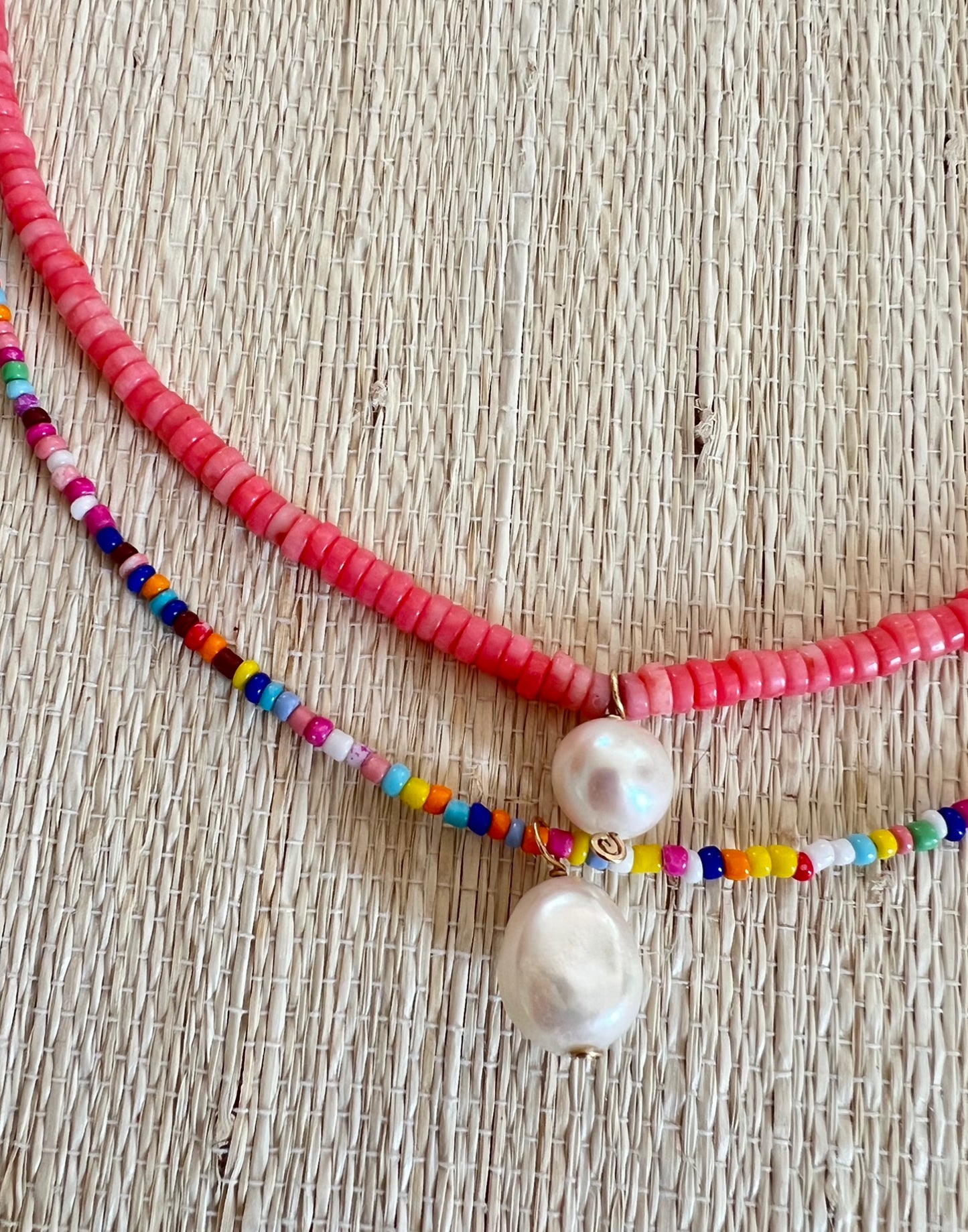 Coral Pearl Necklace