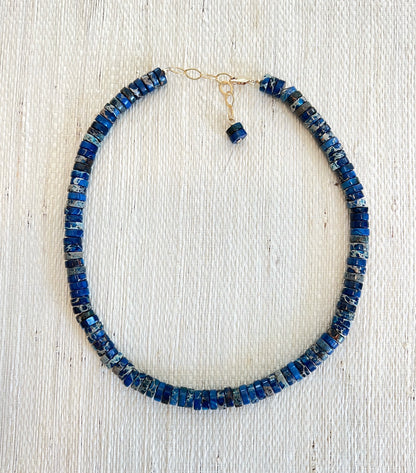 Navy Sea Jasper Necklace