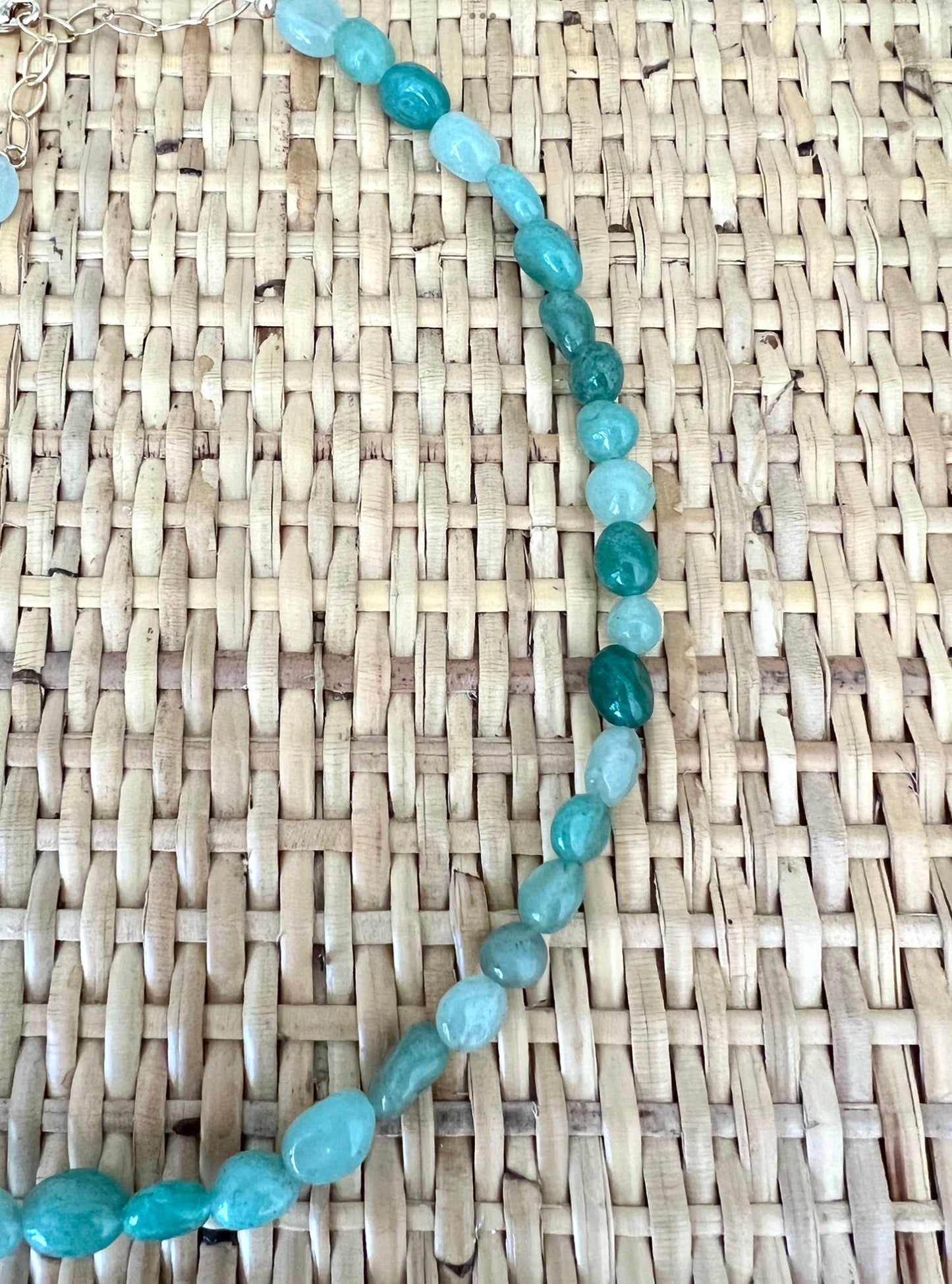 Green Pebble Layering Necklace