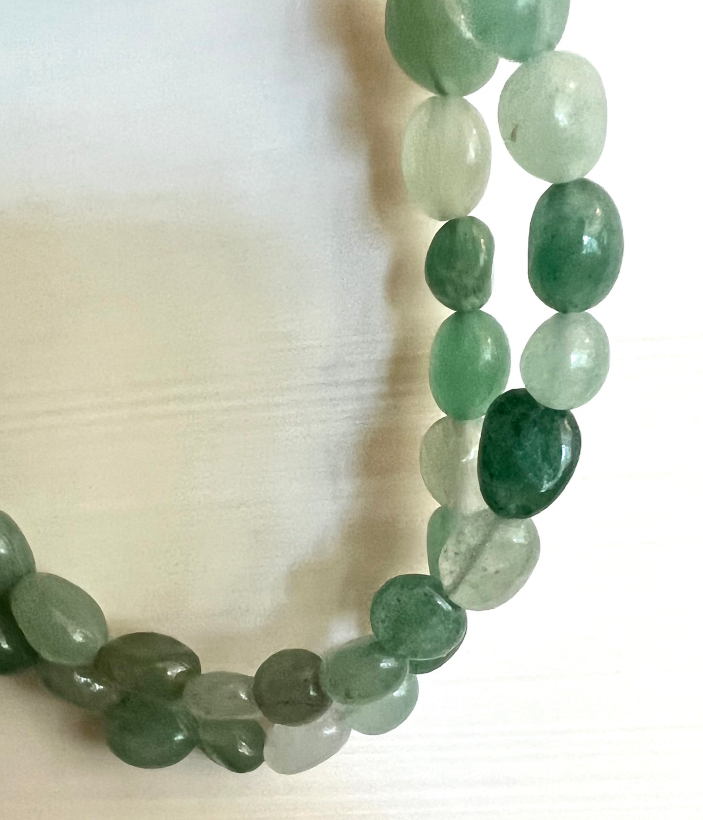 Green Pebble Layering Necklace