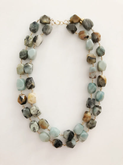 Rock Double Strand Necklace