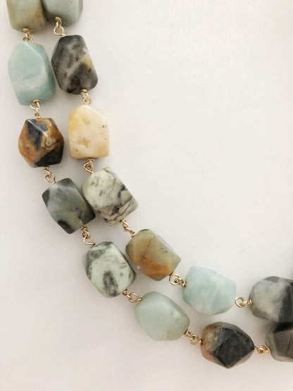 Rock Double Strand Necklace