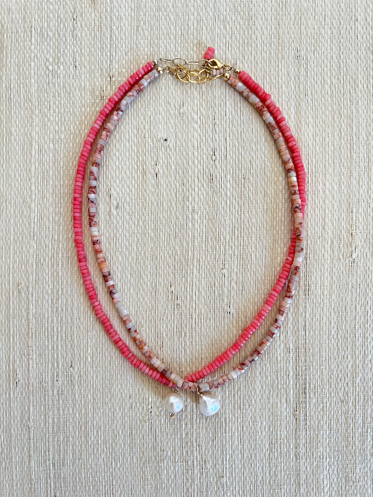 Coral Pearl Necklace