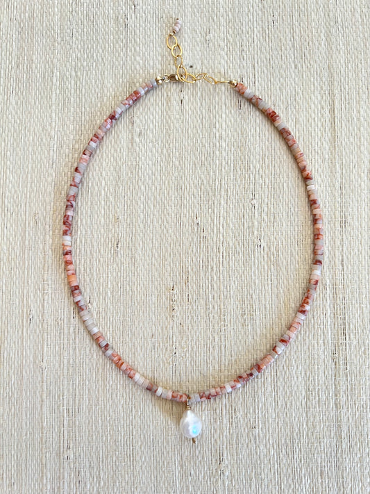 Jasper Pearl Necklace