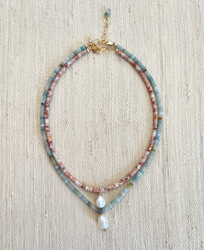 Jasper Pearl Necklace