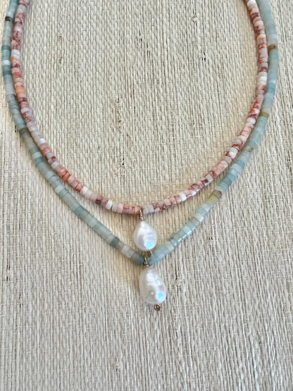 Jasper Pearl Necklace