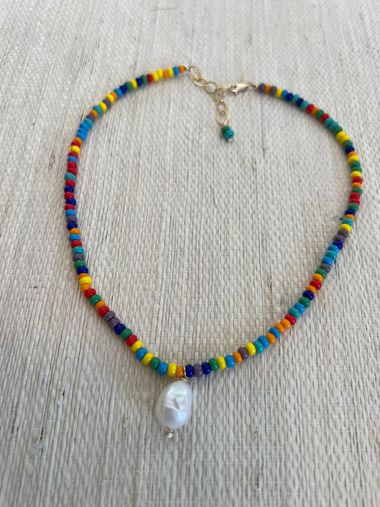 Skittles Multicolor Pearl Necklace